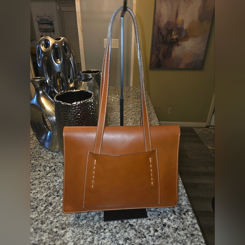 Brown Leather Handbag - Picture 2 of 3